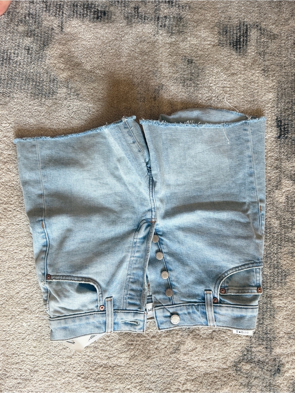Aritzia Light Blue High-Rise Button-Fly Jeans